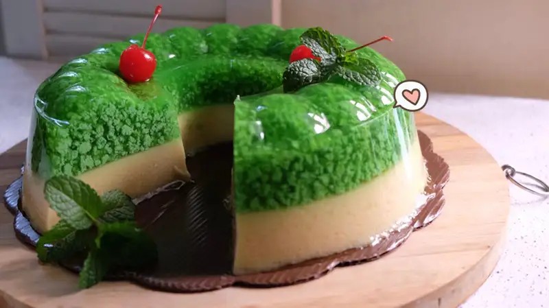 pudding-pandan-kelapa-muda-lezat-segar-mudah-dibuat